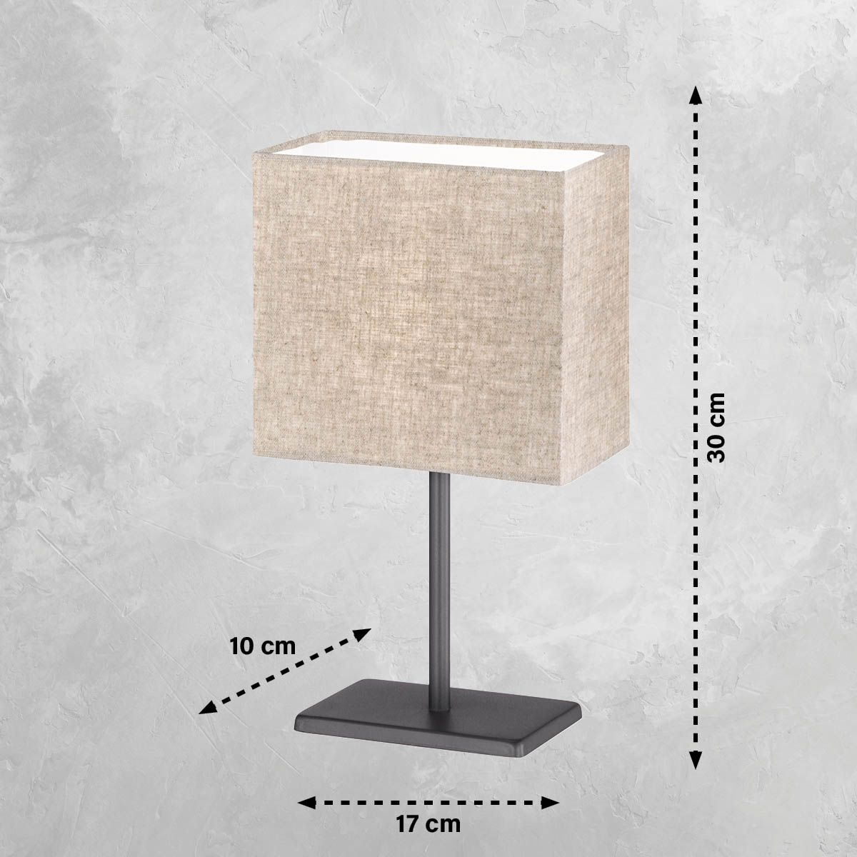 Lampade: Tischleuchte, Stoffschirm, 30 cm Höhe – Nuovo (secondo la descrizione) da Kreuzlingen venduto da Smart-Light 2