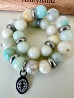 Amazonit Armband in Mint & Creme - neu