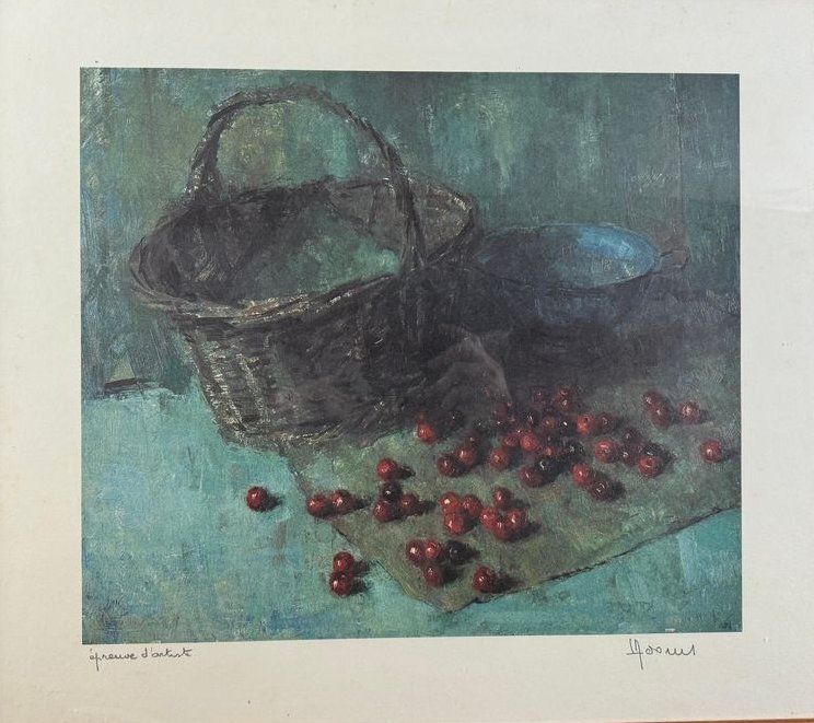 STILLLEBEN LITHOGRAPHIE SIGNIERT KÜNSTLERPROBE 1