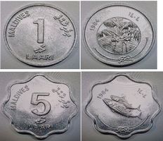 Malediven 7 seltene Münzen