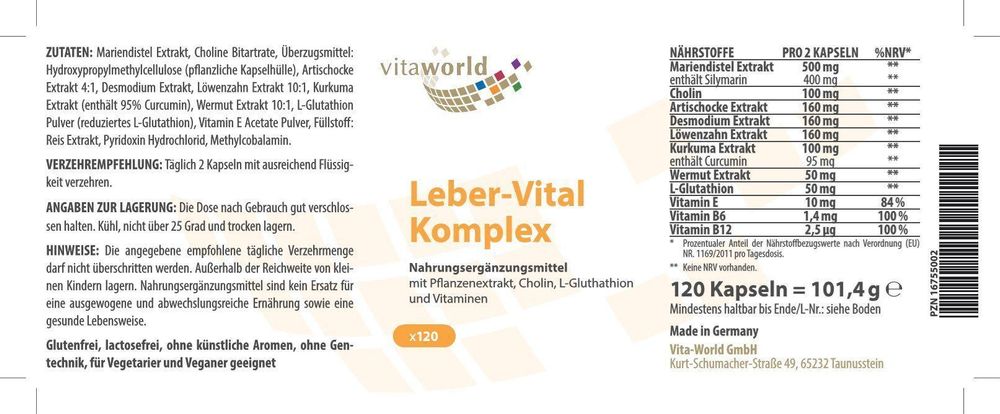 Leber Komplex 120 Kps Mariendistel Veg (Neu und originalverpackt) in ...