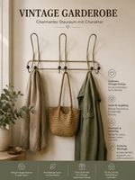 Vintage Garderobe 39 x 17 cm Metall
