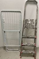 Stabile Metall-Haushaltsleiter FRZ 150kg mit 4 Stufen 