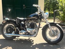 Triumph T6 Café Racer/Bobber 1955 - Top Zustand Starrrahmen