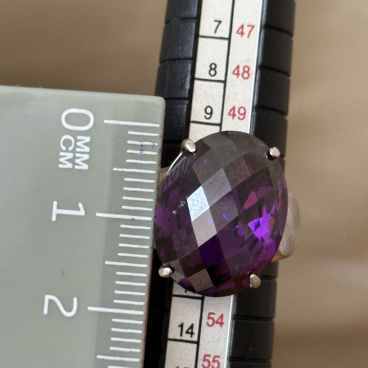 Bagues: Wunderschöne Silber 925 Amethyst Solitär Ring  – D'occasion à Givisiez par dor_xb9k 4