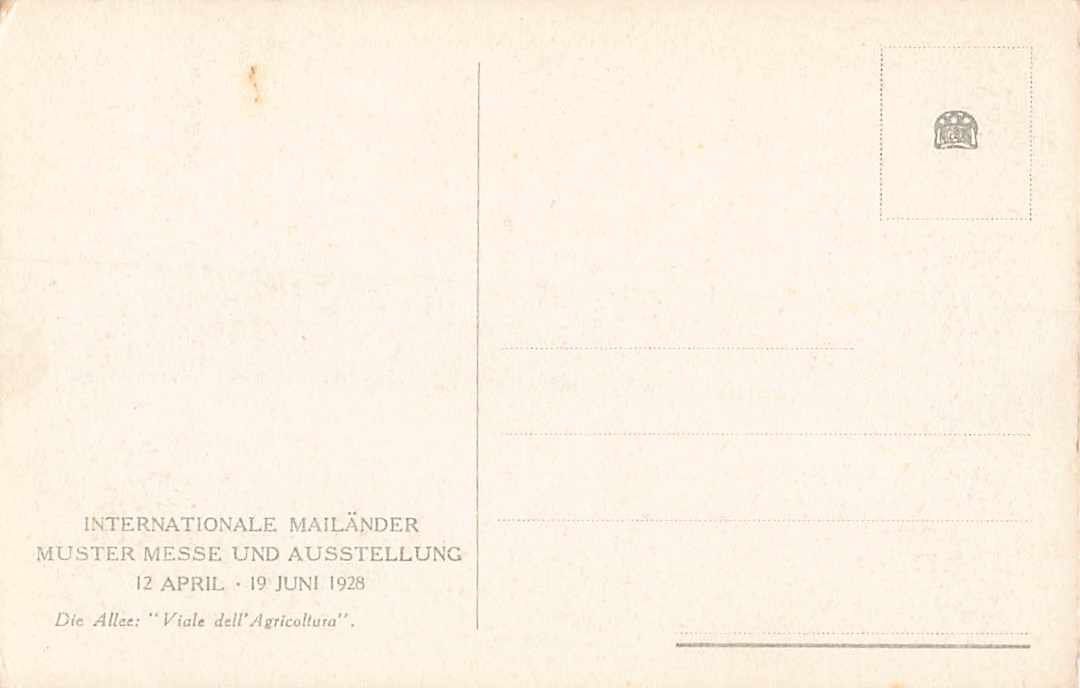 Cartoline postali: 4x Gruss von der MUSTERMESSE MAILAND 1928 – Usato da Winterthur venduto da SchatzchischtliWinti 3