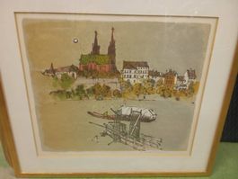 Basel,Marco Richterich Lithographie signiert