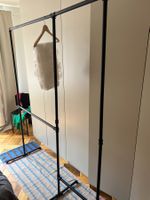Kleiderständer Rohrsystem schwarz Breite 120 cm guter Zus...