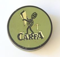 Antike Blechdose Farbband Schweizer Firma Carfa AG 1938