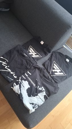 4er Set T-Shirts Schwarz Herren Grösse M guter Zustand
