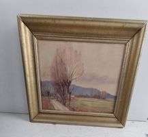 Karl Wirz (1885–1957)  Original Ölgemälde „Märzenbäume“ 1941
