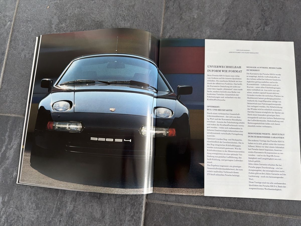 Porsche Documenti: Prospekt: Porsche 928 S4 – Usato da Wolfwil venduto da Rolex1 3
