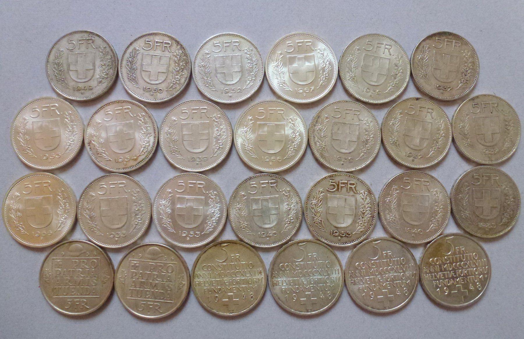 Tutti le monete: TOP ++ Sammlung von 246 Stück Schweizer Silbergeld ab 1874 – Usato da Walkringen venduto da Casablanca777 4