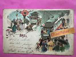 1898 Gruss aus Basel - gestörte Unterhaltung - Besetzt!