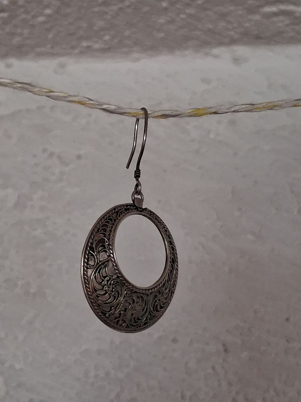 Boucles d'oreille: Einzelner Ohrring, Silber 925, wunderschön filigran – D'occasion à Wald ZH par e8e 6