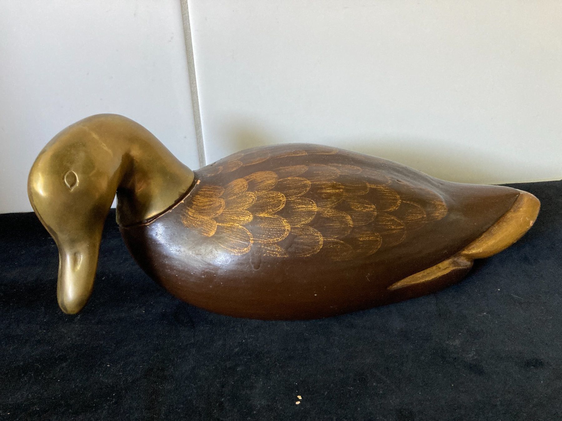 Figuren: Holz - Ente mit Messing-Kopf – Gebraucht aus Zürich von Chaeffeler