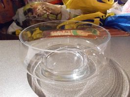 Schale Glas, kurzer Stiel