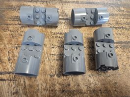 lego 93168 lot de 5 pièces Dark Bluish Gray Cylinder