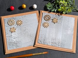 Handbemalte Geburtstagskarten - abstraktem Design - 2er-Set