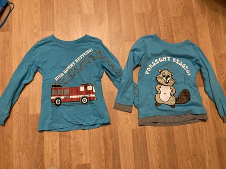 Knaben Langarmshirts Gr. 104/110
