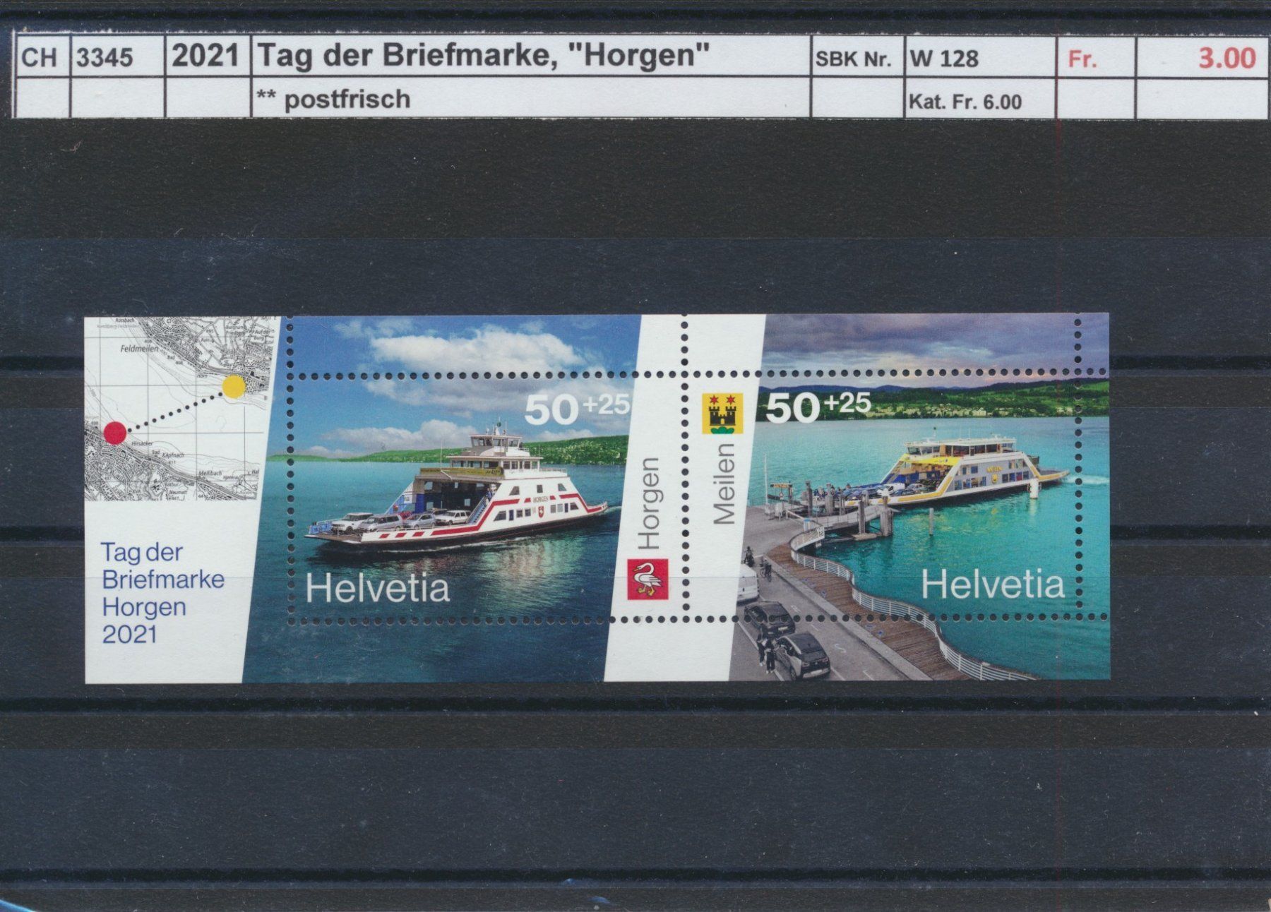 Tutti i francobolli: 2021 Tag der Briefmarke "Horgen" - Block, ** postfrisch – Nuovo (secondo la descrizione) da Winterthur venduto da Zupogeru