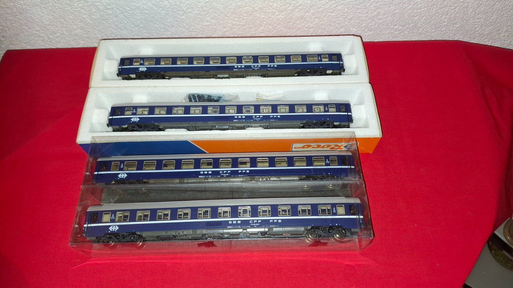 Roco Modellini di ferrovie: Roco : 4  Liegewagen der SBB , DC – Usato da Märwil venduto da Siebenzipfel