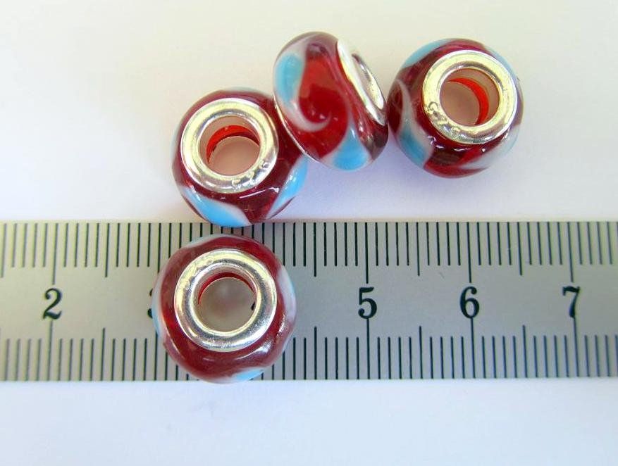 Perle (finte): Lampwork Glasperle, Glass Bead Modul Perle – Nuovo (secondo la descrizione) da Langenthal venduto da flowersNbirds 1