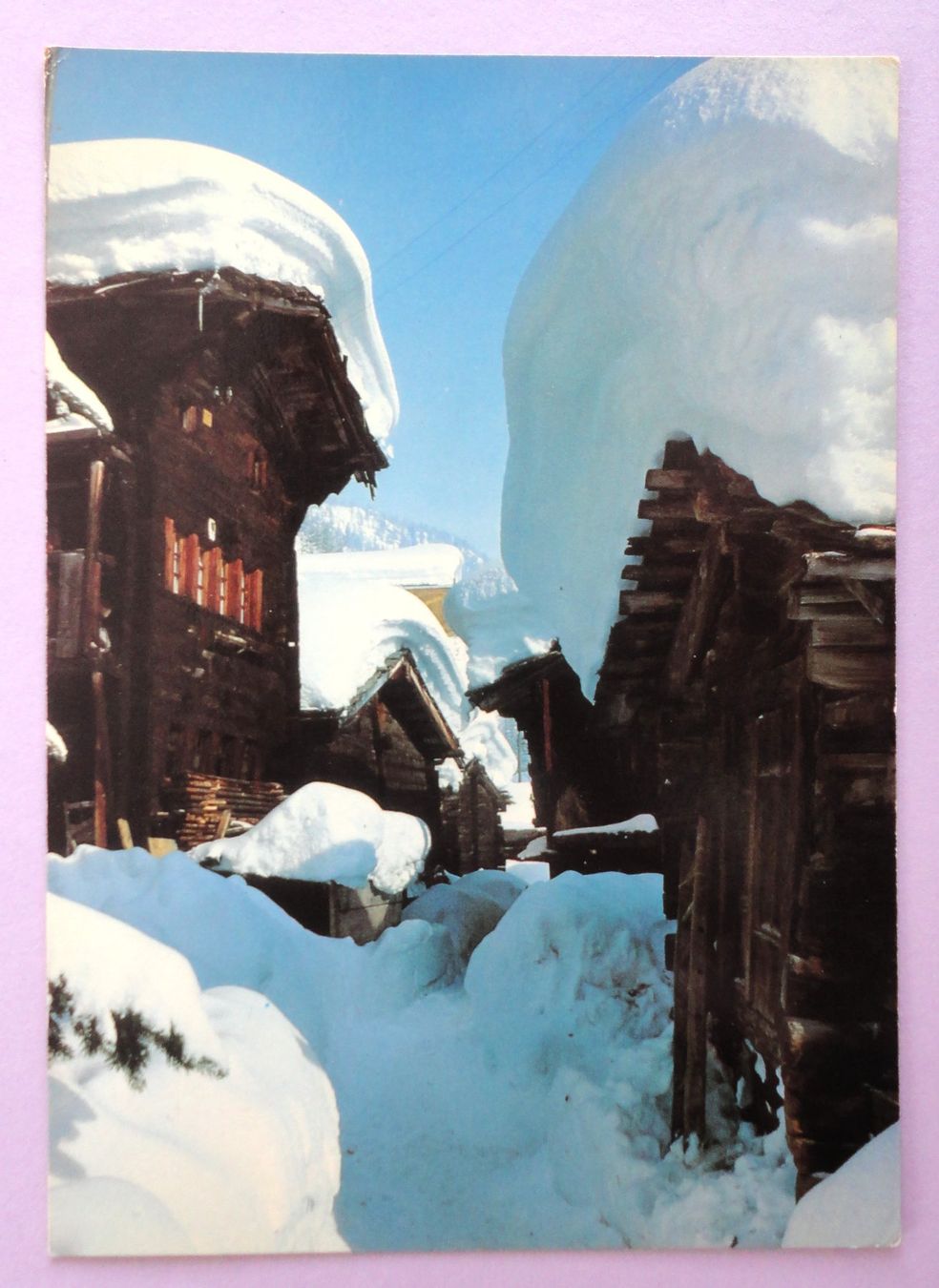 Cartes postales: Walliser Stadel im Winter – D'occasion à Fétigny par Billy2miny