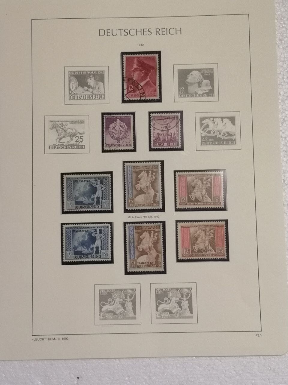 Tutti i francobolli: Deutsche Briefmarken 1939-1944. 10 Seiten. – Usato da Bern venduto da Yunkom