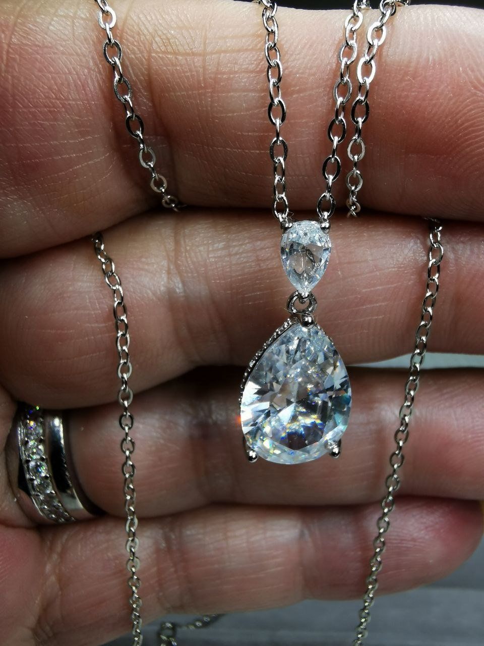 Catenine: Collier argent avec zircons AAA – Nuovo e nell'imballaggio originale da Reconvilier venduto da Tsma67 8