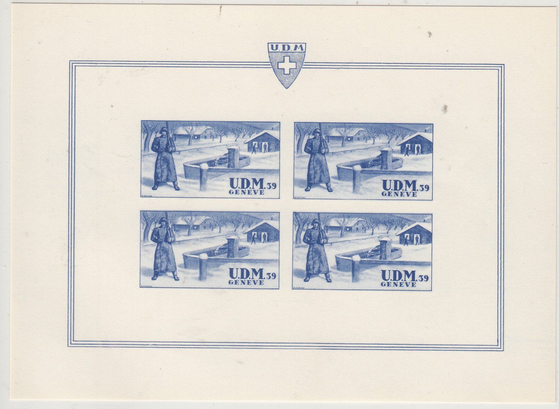 Alle Briefmarken: Udm 7A/3** Union Des Mobilises Kat.30.- – Gebraucht aus Herrliberg von Lfrifda