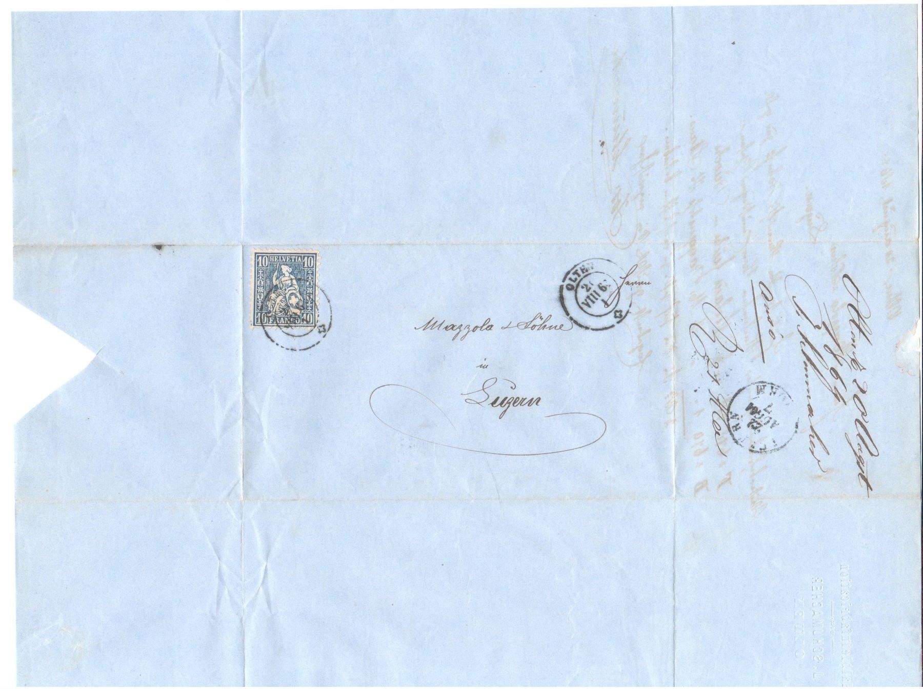 Tutti i francobolli: 🇨🇭OLTEN - 1864 – Usato da Chavornay venduto da 4dphila 1
