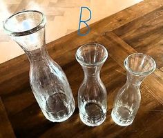 Serie Weinkaraffen geeicht Hergiswil 3dl 5dl und  1 Lt.