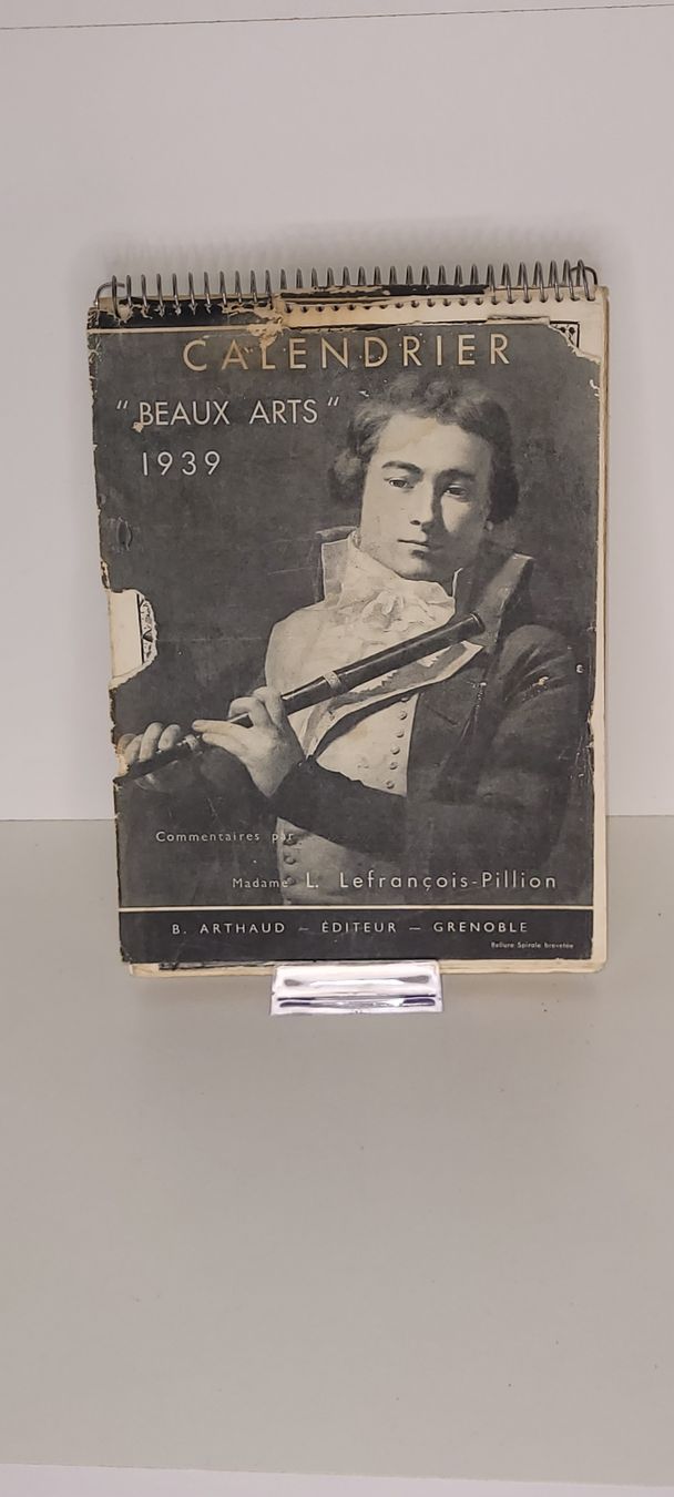 Kalender: Calendrier "BEAUX ARTS" de 1939 – Gebraucht aus Rocourt von PapyCH