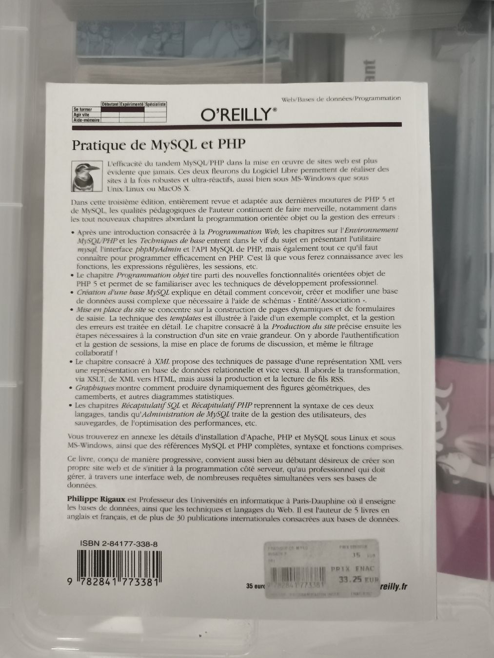 Libri: Pratique de MySQL et PHP Philippe Rigaux O'Reilly 3rd Ed – Usato da Genève venduto da EMellau 1