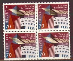 2001, Sondermarke Tag der Briefmarke, Viererblöcke **