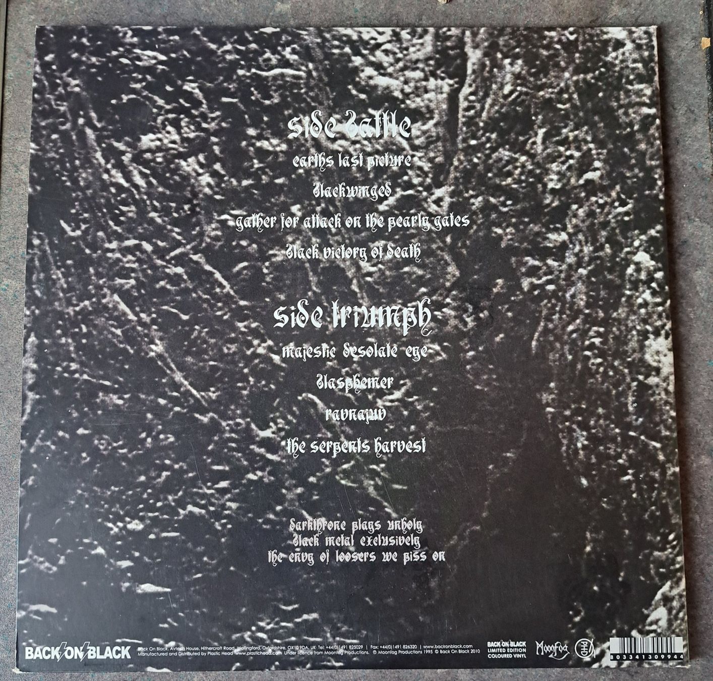 Schallplatten: Darkthrone - Total Death LP blau (Back on Black) – Gebraucht aus Solothurn von Temple_of_Triton 1