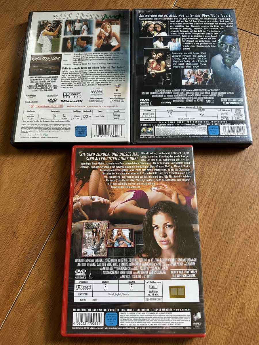 Tutti i DVDs: Wild Things 1-3 dvd  – Usato da Benken ZH venduto da Audi-erich 1