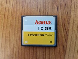 CompactFlash Speicherkarte Hama 2 GB gebrauchter Zustand