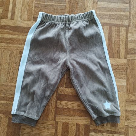 C&A Plüsch Hose Gr 80 braun Sterne Baby