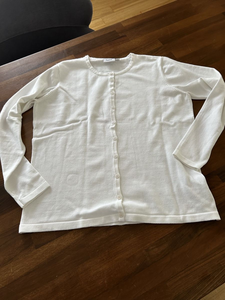 Giacche: SAINT TROPEZ Strickjacke Weiss Gr. XL  – Usato da Balsthal venduto da LaLiLu77
