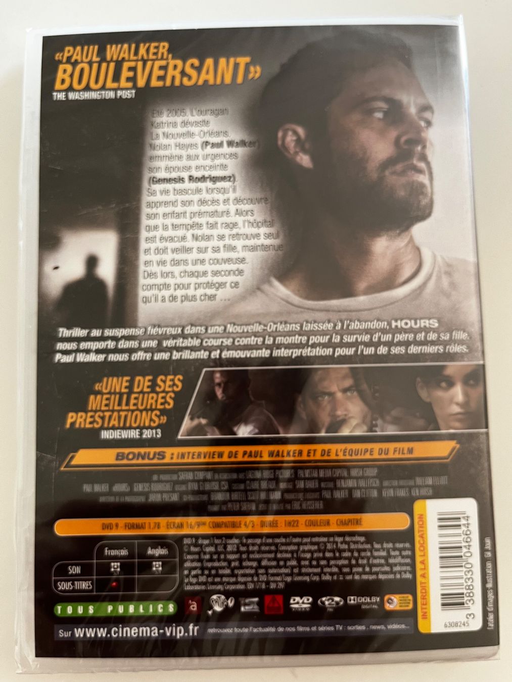 Tutti i DVDs: DVD - HOURS Chaque Seconde Compte NEUF avec  Paul Walker – Nuovo e nell'imballaggio originale da Veyrier venduto da Deniro2 1