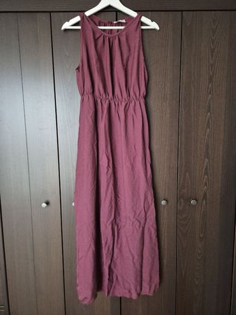Elegantes Maxikleid / Sommerkleid – Beere / Weinrot – Gr. S