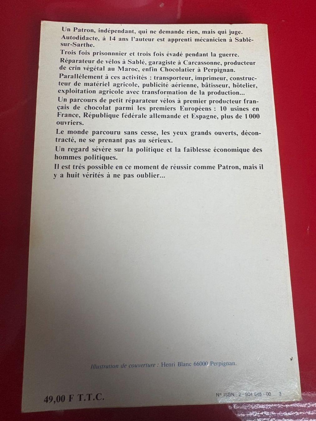 Libri: Georges Poirrier - Patron? dur...dur... – Usato da Lausanne venduto da reb_vpy7 1
