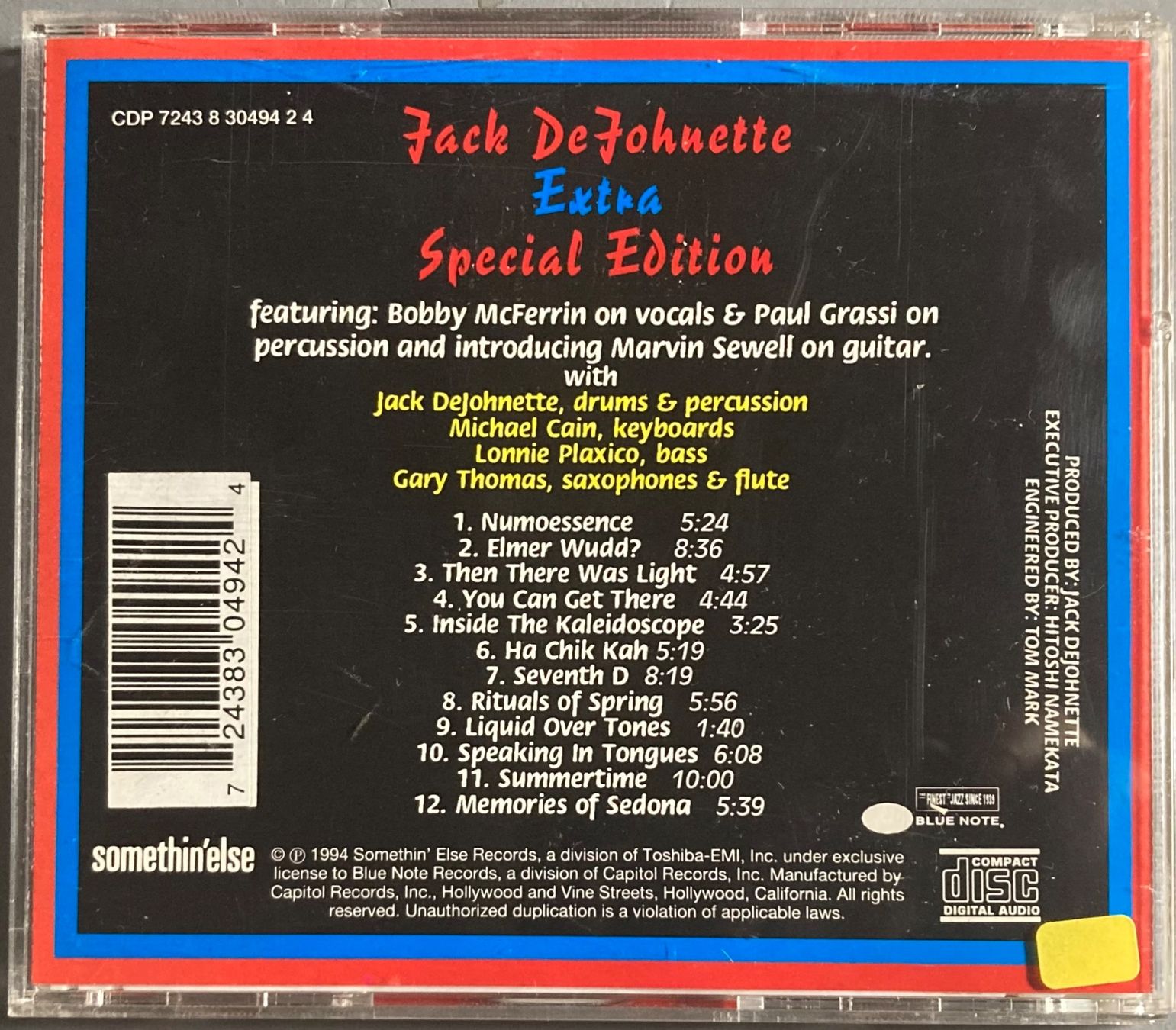 CD: JACK DEJOHNETTE - EXTRA SPECIAL EDITION – Usato da Poliez-Pittet venduto da Newtown-Records 1