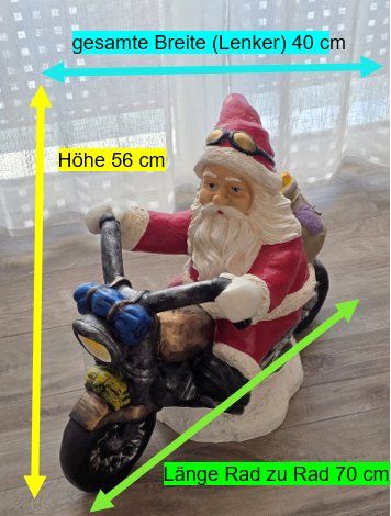 Toutes les décorations: Nicolaus mit Motorrad  (Höhe 56cm, Länge 70cm, Breite 40cm) – D'occasion à Duggingen par merlinmerlin 3