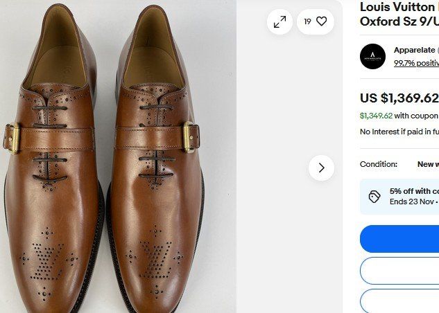 Louis Vuitton Scarpe da uomo: Louis Vuitton Schuhe / chaussures 40,5  / 6.5 – Usato da Collonges venduto da Auganien 9