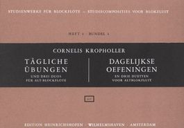 C. Kropholler: Tägliche Übungen + 3 Duos für Alt-Blockflöte