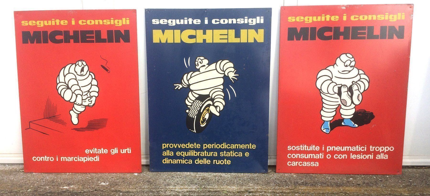 Michelin Schilder: 3 Schilder Michelin Bibendum Reklame – Gebraucht aus Zürich von RudiRock