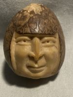 Tagua Nuss, geschnitztes Gesicht